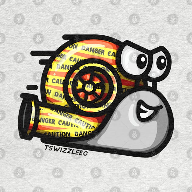 Turbo Snail - Caution (Gray) by hoddynoddy